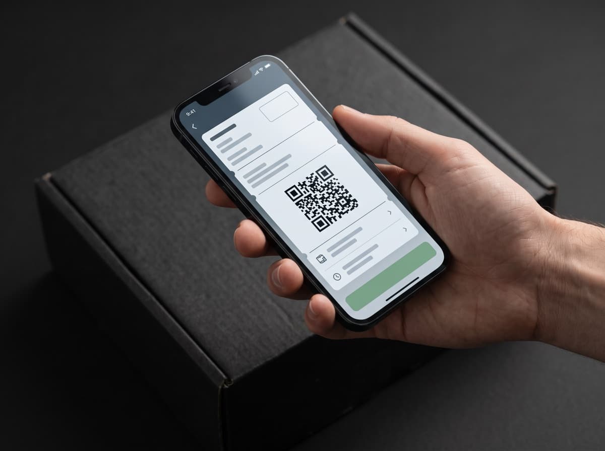 QR-Code bzw. Versandlabel auf dem Smartphone